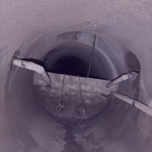 Photo of the inside of a Large Diameter Combined Sewer