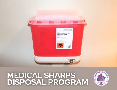 Red Sharps Disposal box
