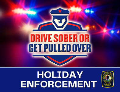 Drive Sober or Get Pulled Over Enforcement Logo and text 