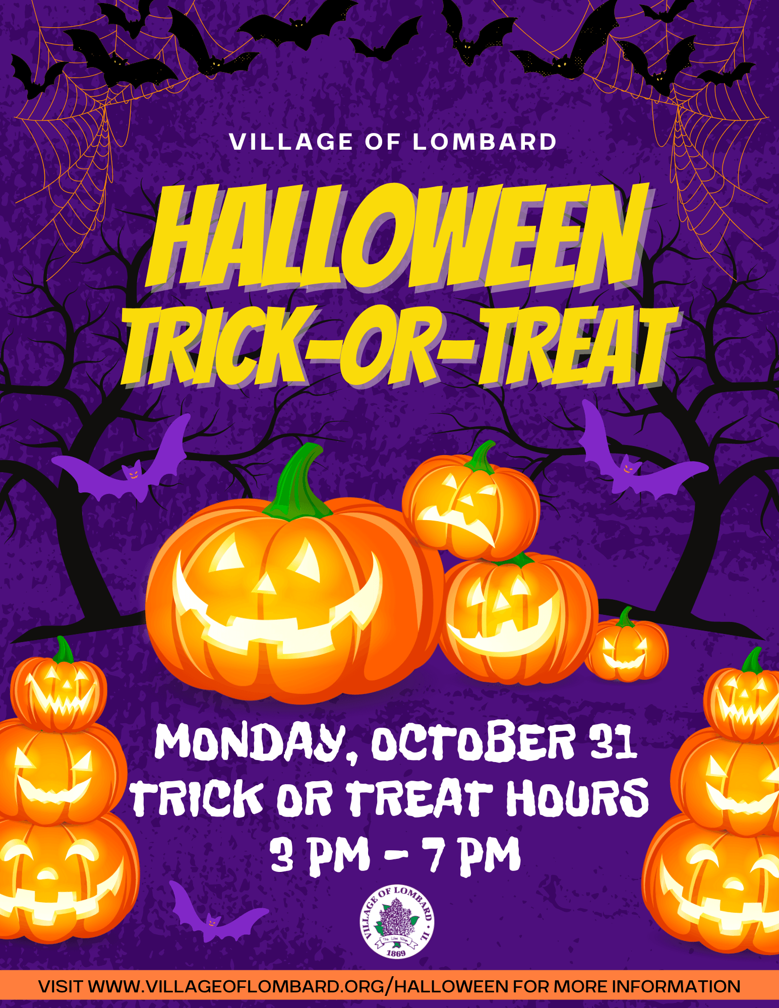 2022 Trick or Treat Hours Flyer